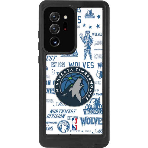 NBA Minnesota Timberwolves Historic Blast Galaxy Note20 Ultra 5G Waterproof Case